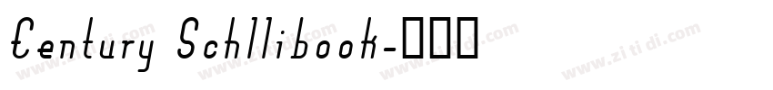 Century Schllibook字体转换